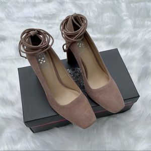 Vince Camuto Damell Lace-Up Square Toe Pump